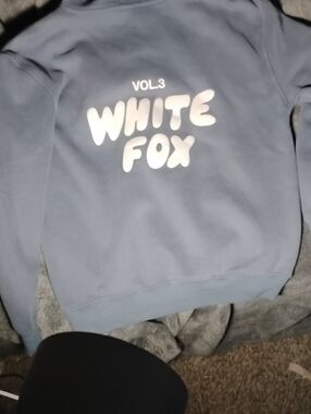 White Fox Boutique Blue Graphic Hoodie